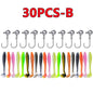 15PC Soft Fishing Lures with Jig Head Hook for Freshwater & Saltwater Bait