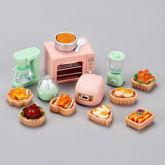 Miniature Dollhouse Electric Oven Accessories 1/6 Scale Bread Food