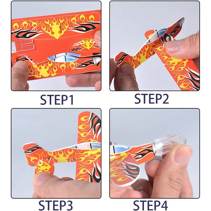 50Pcs Foam Gliders Toys Outdoor Paper Planes for Kids Party Favors