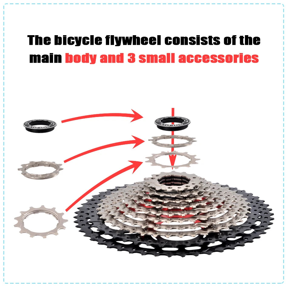 GOLDIX MTB Cassette 8/9/10/11/12 Speed 36T-52T HG for Shimano SRAM Freehub