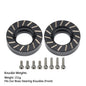 Axial SCX10 II AR44 Black Brass Weight Set Diff Cover Knuckles C-Hubs Link Mounts
