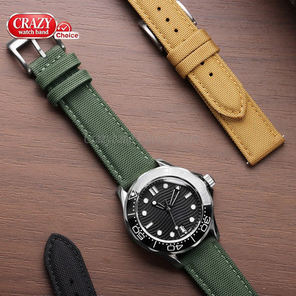 Watch Strap 20mm 22mm Nylon Quick Release Sailcloth Band for Men