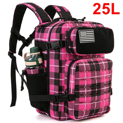 QT&QY 25L/45L Tactical Backpack for Men and Women Outdoor Survival Bug Out Bag Small School Rucksack Hking with Bottle Holder-EXPROTAS