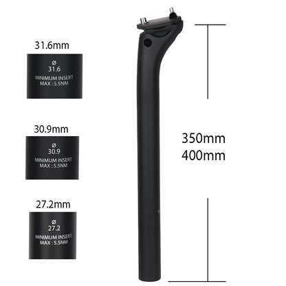 Road Bike Seatpost Carbon 20mm Offset 27.2/30.9/31.6mm MTB Ultralight