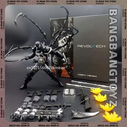 Agent Venom Revoltech Amazing Yamaguchi Anime Figures Venom Figurine Eugene Thompson Model PVC Model Collection Statue Toy Gifts-EXPROTAS