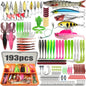 409Pcs Fishing Lure Tackle Box Set for Bass Trout Pike Layered Storage