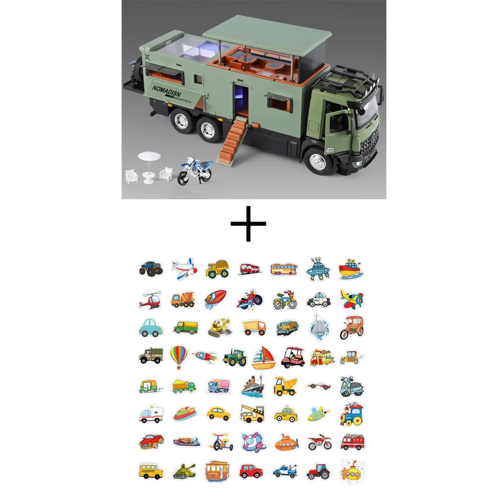 1:18 Folding Rearview Mirror Off-road RV Diecast Model with Sound & Light