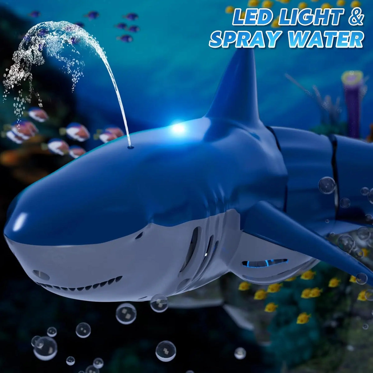 RC Control Shark Remote Water Toy Boat for Kids Swimming Pool Fun