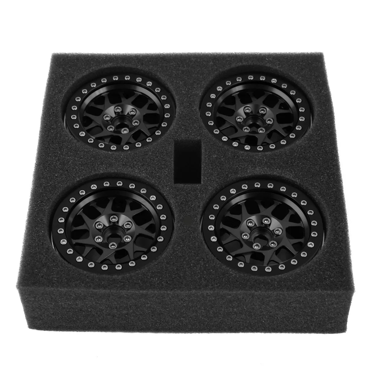 4pcs CNC Aluminum 2.2 Beadlock Wheel Rims for 1/10 RC Crawler SCX10 TRX4