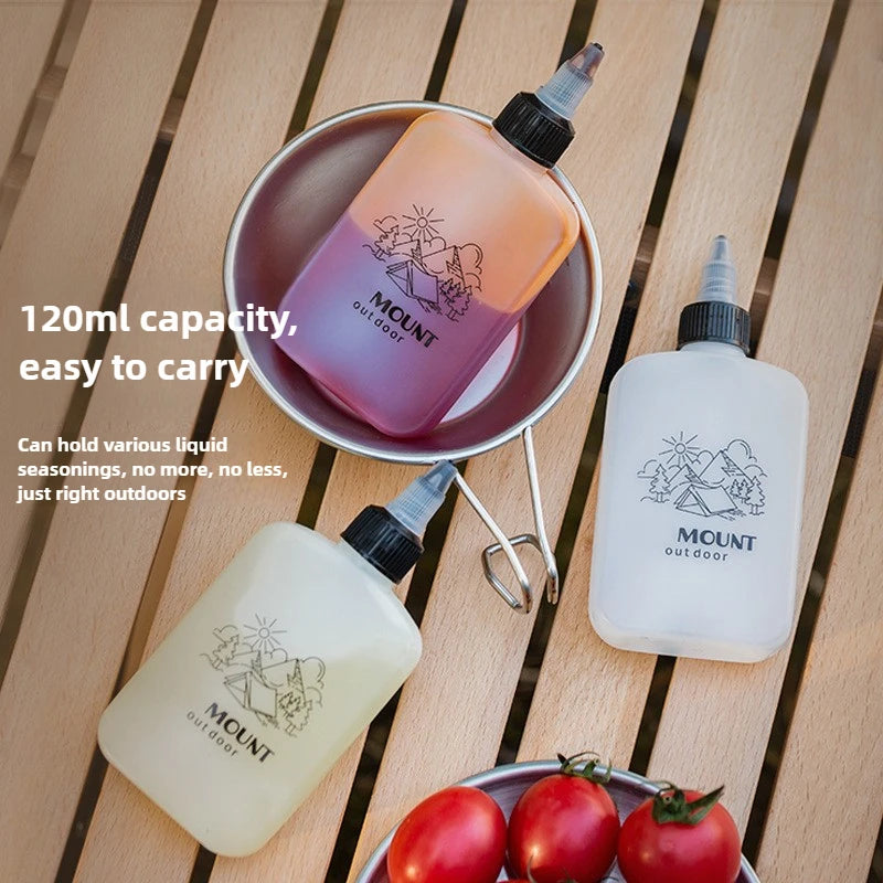 Outdoor Camping Oil Dispenser Bottle 120ml Leakproof Squeeze Jar