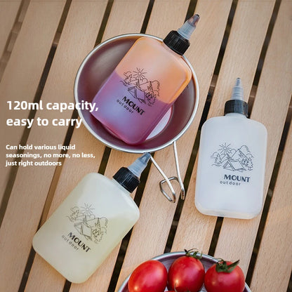 Outdoor Camping Oil Dispenser Bottle 120ml Leakproof Squeeze Jar