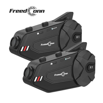Freedconn R1 Plus Motorcycle Helmet Bluetooth Intercom 1080p Dash Cam Headset