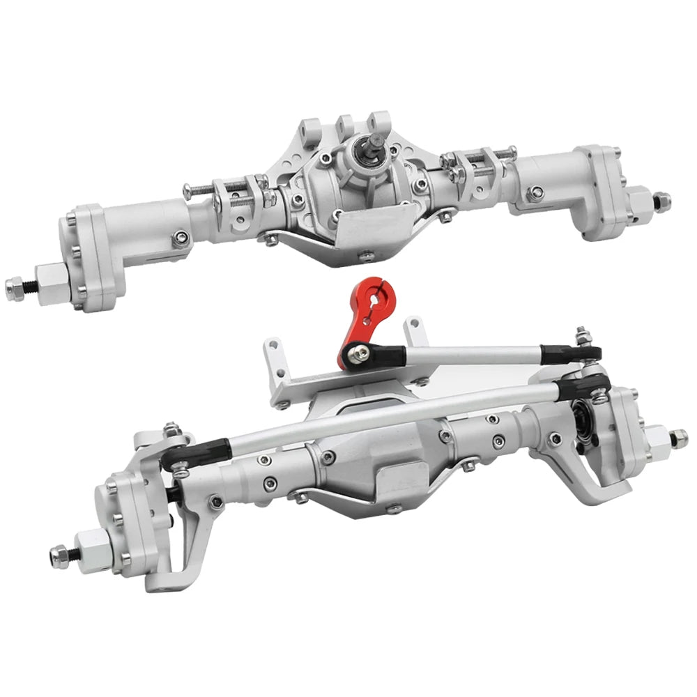 Front & Rear Portal Axle CNC Aluminum Alloy for 1/10 RC Crawler SCX10 II 90046 90047 - EXPROTAS