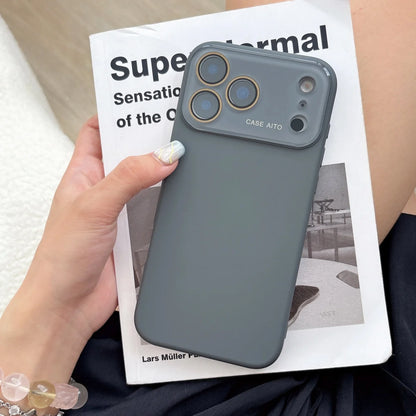 Liquid Silicone MagSafe Case for iPhone 12-17 Air Pro Max Glass Window Cover