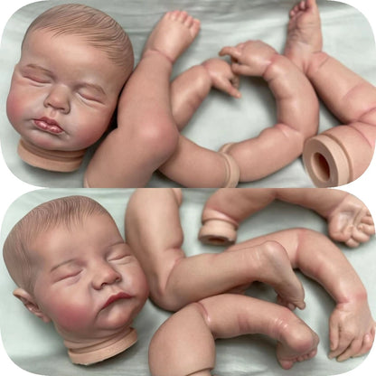 19 Inch Lou Lou Levi Reborn Baby Doll Kit Painted Hair Unfinished DIY Bebe