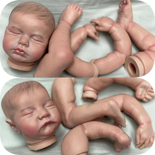19 Inch Lou Lou Levi Reborn Baby Doll Kit Painted Hair Unfinished DIY Bebe