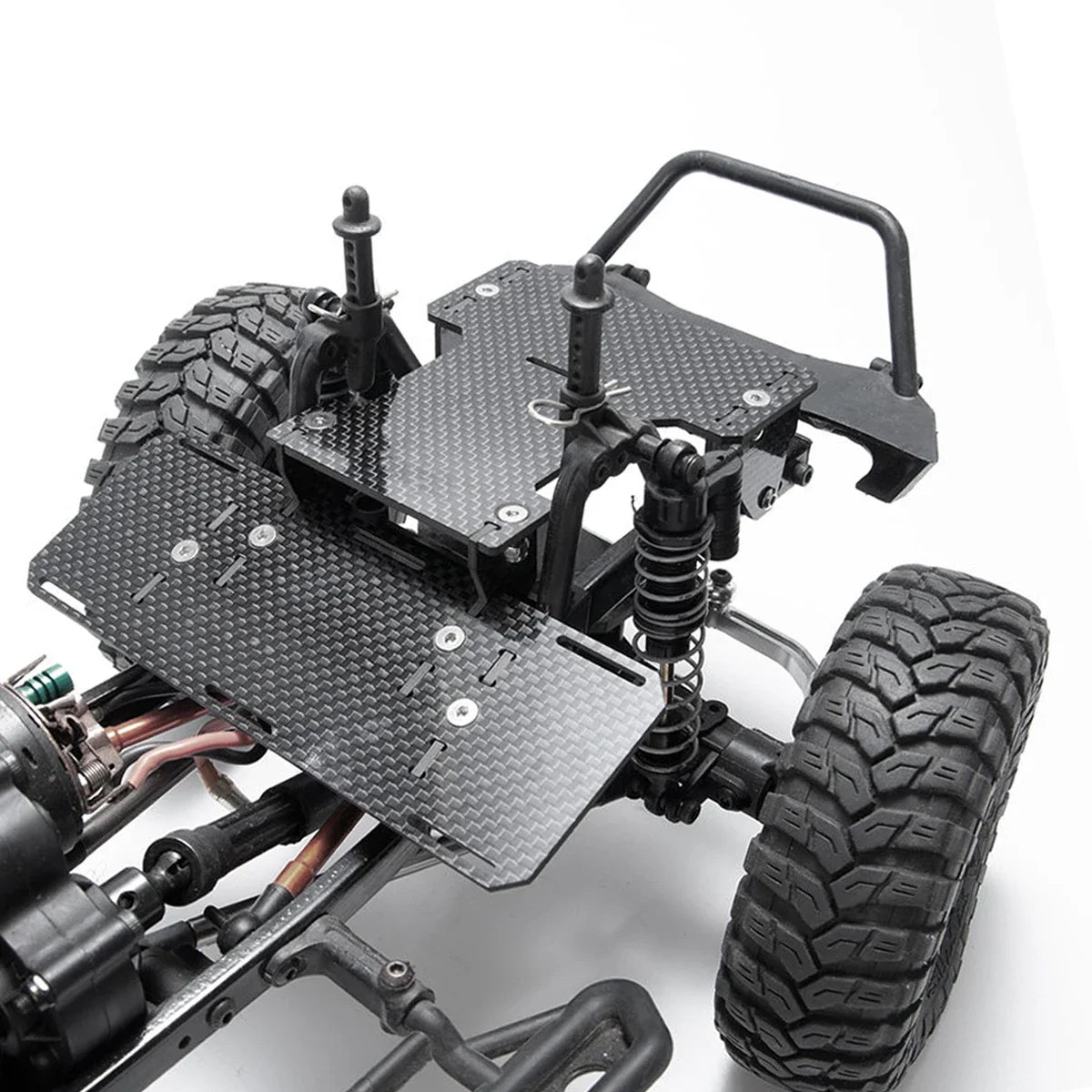 Axial SCX10 II AR44 Black Brass Weight Set Diff Cover Knuckles C-Hubs Link Mounts