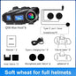 Motorcycle Helmet Bluetooth Headset Intercom with LED Light FM Radio IP65