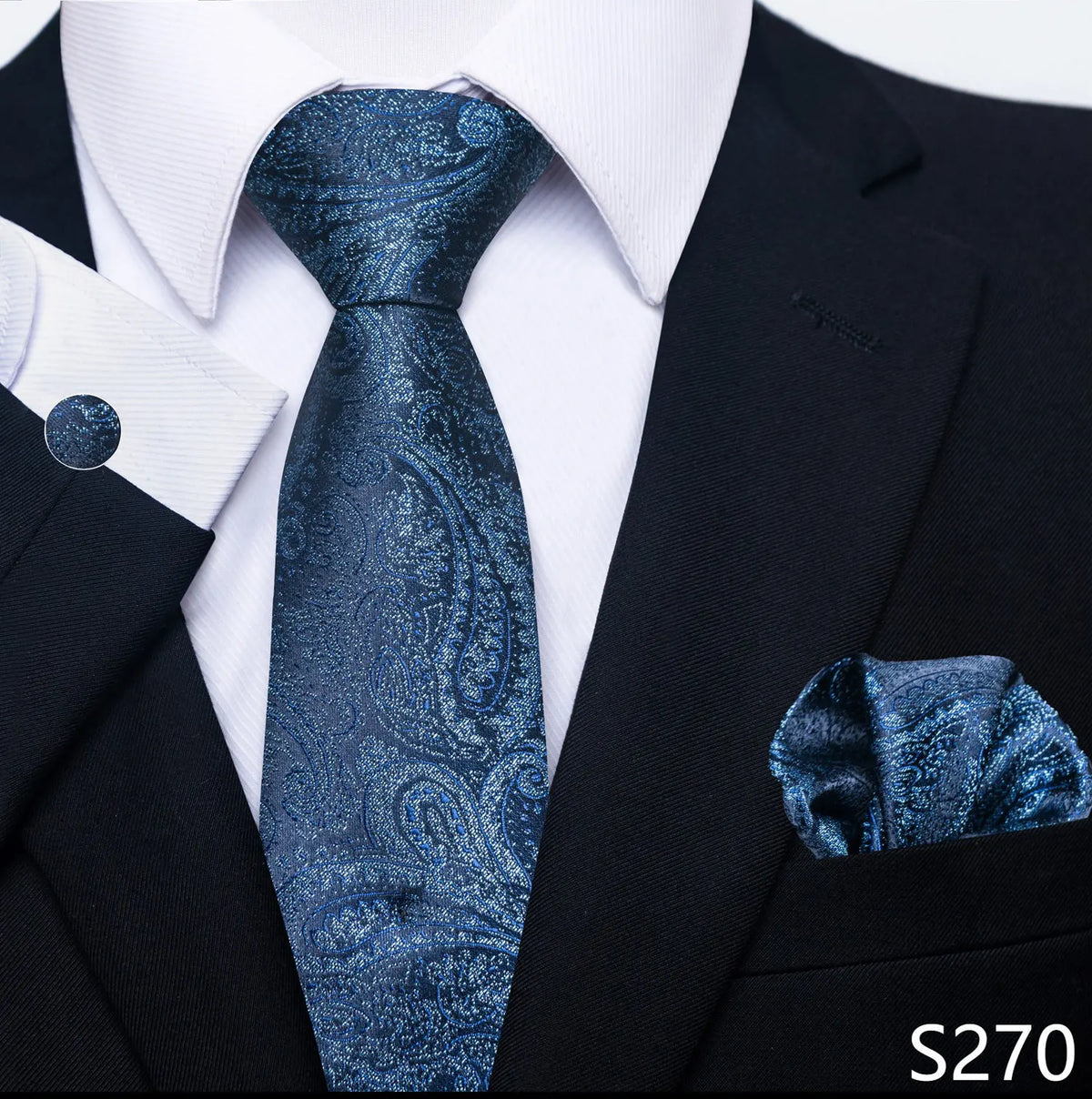 EXPROTAS Tie Pocket Square 8cm Wedding Formal Men’s Accessories