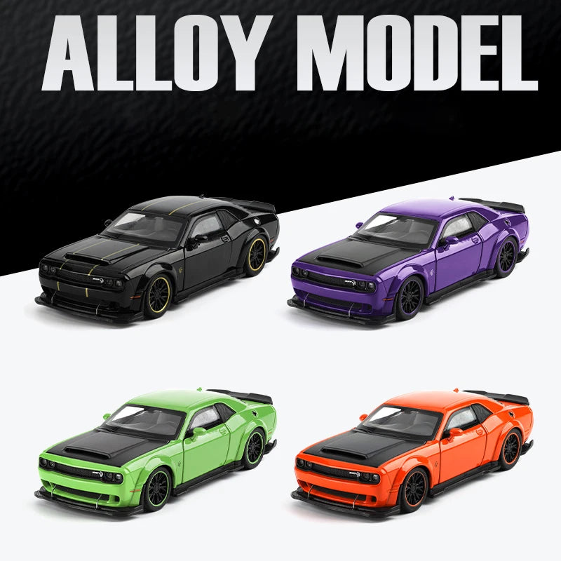 1:32 Dodge Challenger SRT Hellcat Redeye Diecast Alloy V8 Model Car