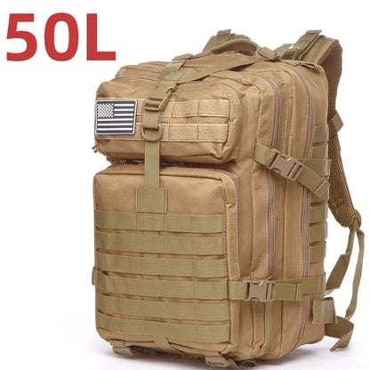 Waterproof Backpack Bag 25L/50L Tactical Outdoor Hiking Rucksack Camping