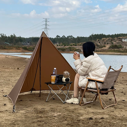 Ultralight Camping Wind Screen 20D Nylon Flame Retardant Privacy Tarp 1.9x1.1m