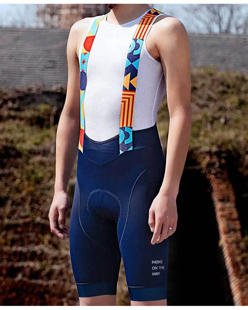 INBIKE Mens MTB Cycling Bib Shorts Padded Road Mountain Bike Riding Shorts