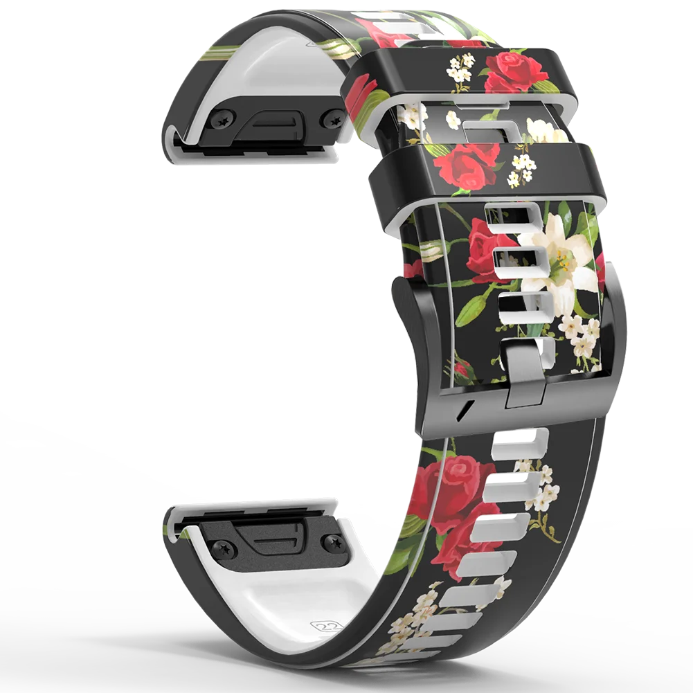Silicone Strap for Garmin Fenix 7X 8 6X 5X 26mm 22mm Watch Band