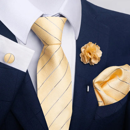 Men's Pocket Square Cufflink Tie Set Wedding Accessories by EXPROTAS