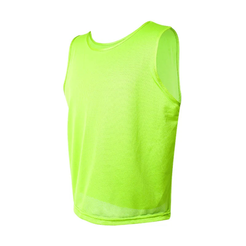 12PCS Soccer Training Vests Kids Breathable Mesh Practice Sports Team Jerseys