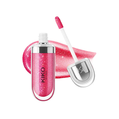 Kiko 3D Mirror Lip Gloss Waterproof Non-Stick Red Shiny Lip Glaze 6.5ml