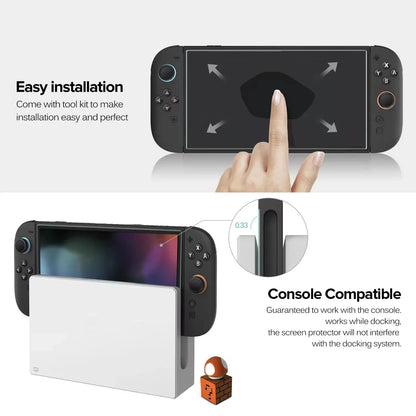 3Pcs Tempered Glass Screen Protector for Nintendo Switch 2 Ultra Thin