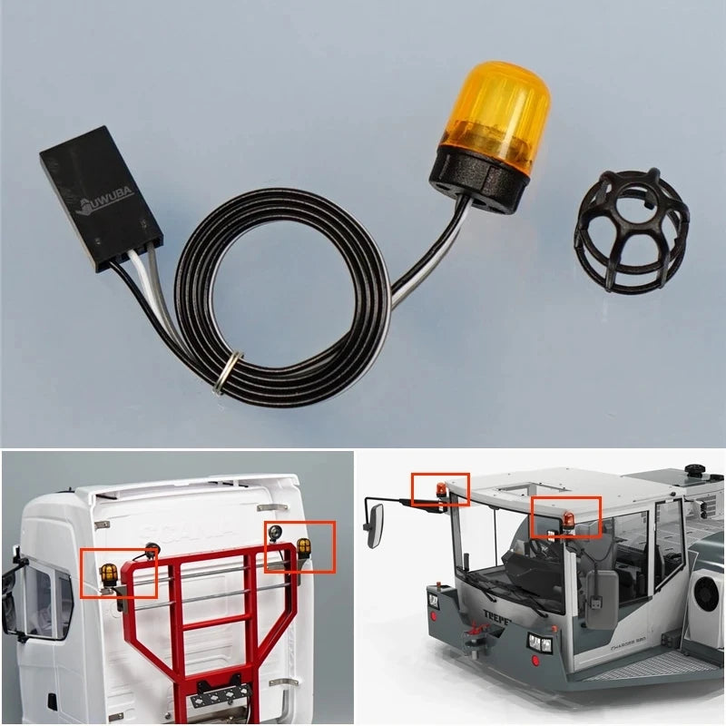 1/14 RC Light Rotating Beacon LED Truck Crawler Flashing Bright Lamp