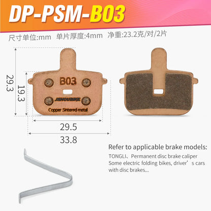 JSHOUBIKE Copper Sintered Disc Brake Pads for Shimano MT200 XT XTR Avid BB5 BB7