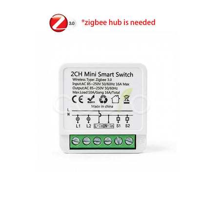Smart Switch 16A Zigbee Relay Module Mini DIY for Alexa Google Home