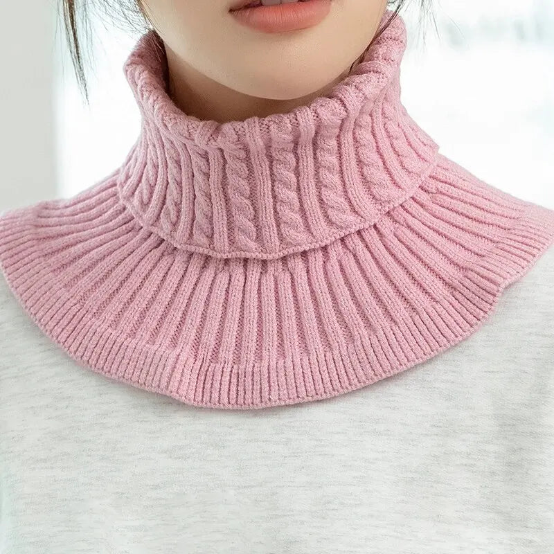 Fashion Warm Cover Cotton Turtleneck Collar for Women Neck Guard