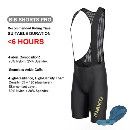 INBIKE Mens MTB Cycling Bib Shorts Padded Road Mountain Bike Riding Shorts