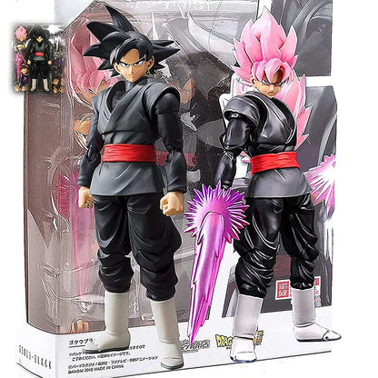14cm Anime Dragon Ball Black Goku Zamasu Action Figure  Super Saiyan Movie Version Dbz Model With Multiple Accessories Toys-EXPROTAS