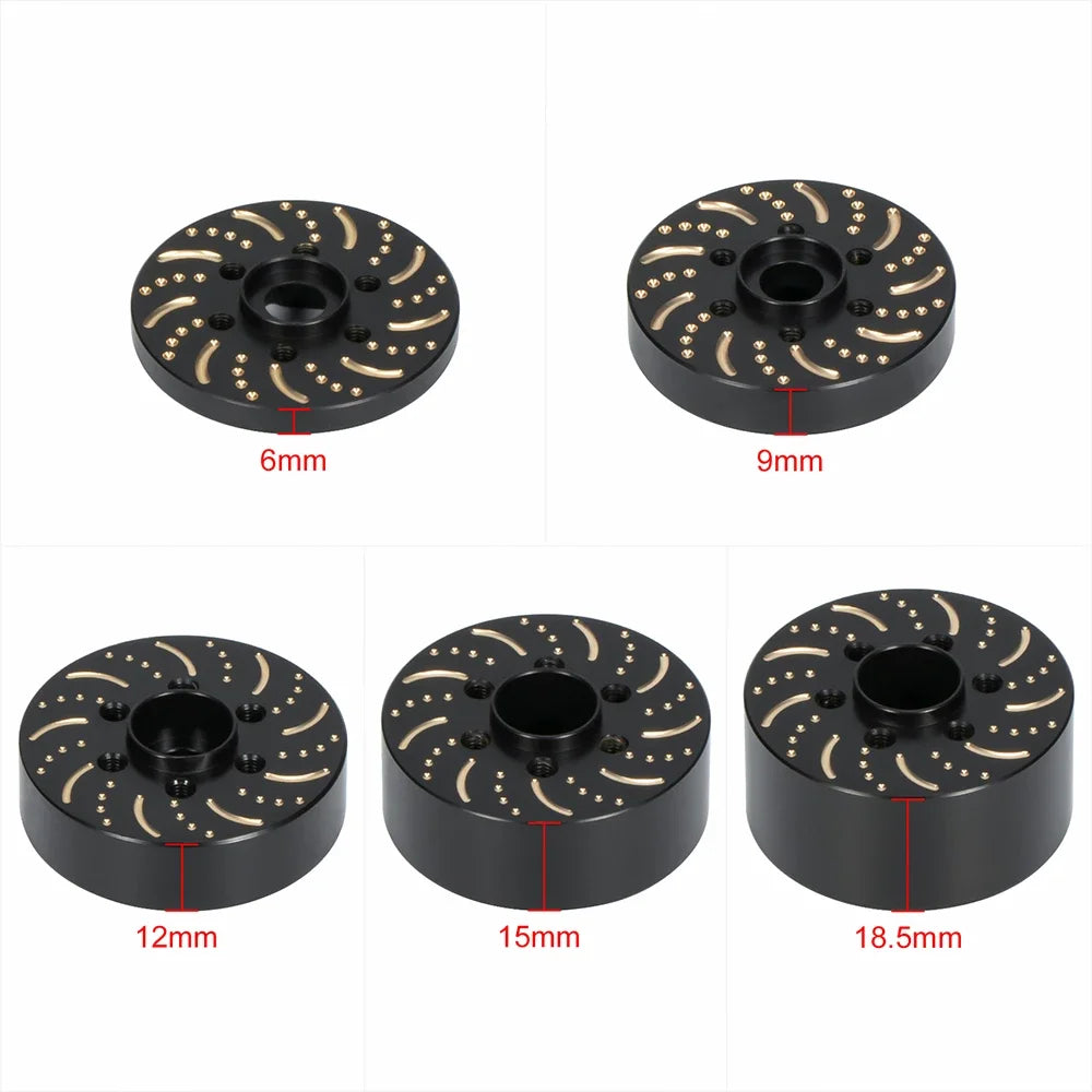 Brass 12mm Hex Wheel Weights Brake Disc Adapters for 1.9 2.2 RC Crawler