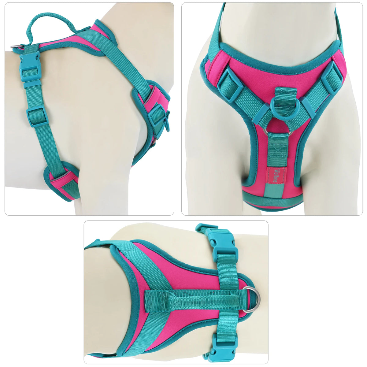 Adjustable Chest Strap Dog Harness No Pull Padded Reflective Breathable Vest