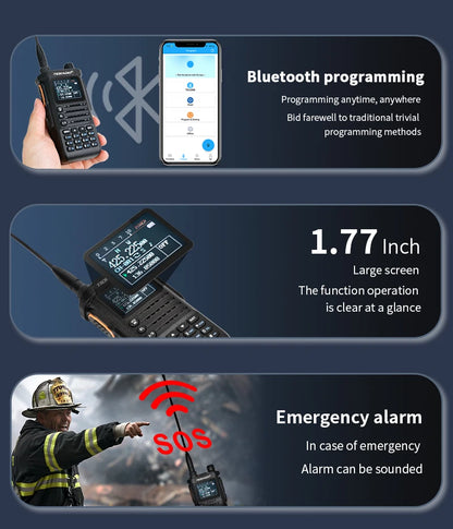 TIDRADIO 2nd Gen TD-H8 10W Professional Walkie Talkie Portable Long Range Radio Phone Wireless Programmable Search Repeaters-EXPROTAS