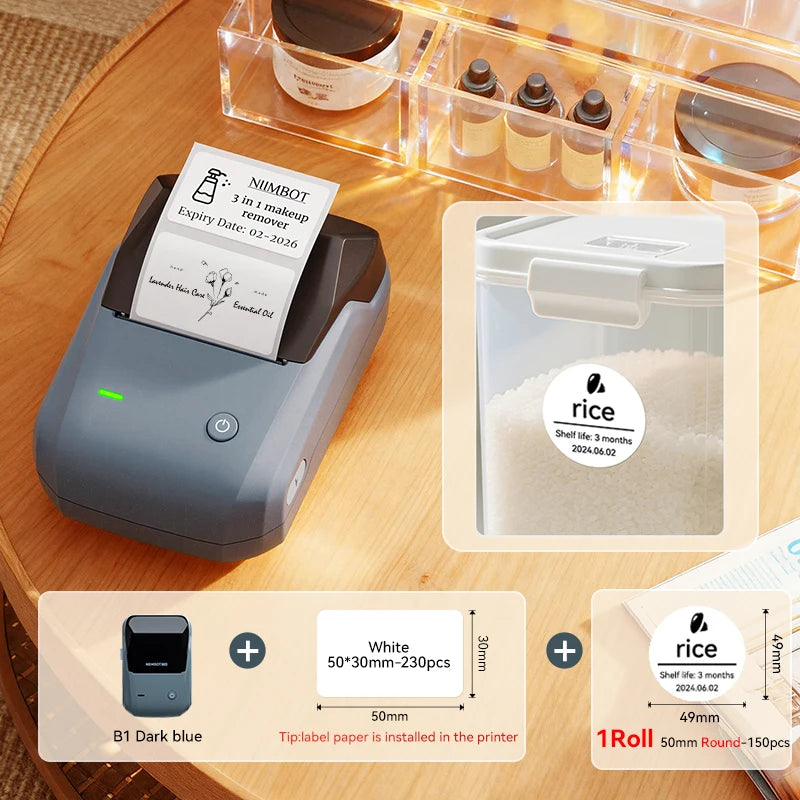 Niimbot B1 Portable Thermal Label Printer Mini Bluetooth Sticker Maker