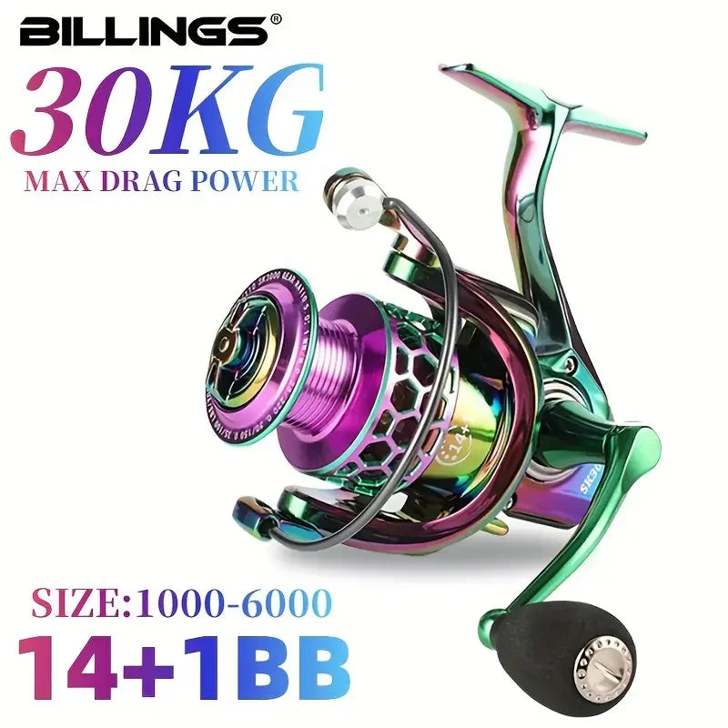 EXPROTAS Spinning Fishing Reel Billings 1000-7000 Series 22LB Drag Metal
