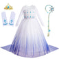 Disney Kids Frozen Birthday Party Princess Dress White Elsa Sequined Mesh Vestidos Halloween Cosplay Snow Queen Carnival Costume-EXPROTAS