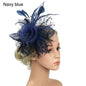 Flowers Feather Mesh Headwear Hat Party Accessory 1pc 27cm Multi Colour