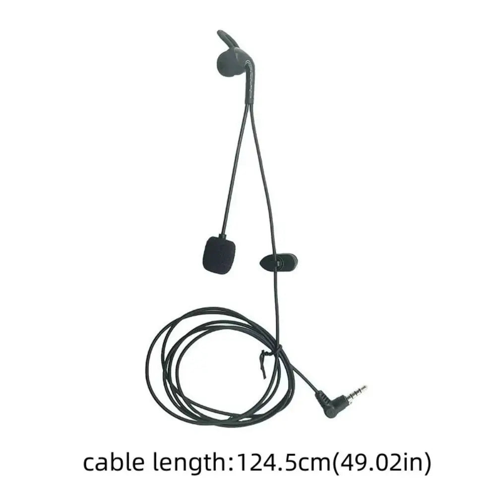 3.5mm Plug Referee Intercom Headset Judger Use Motorcycle Referee Earphone Football Referee Black Interphone Headphone