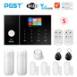 PGST Smart Life Alarm System for Home WIFI GSM Security Alarm Host with Door and Motion Sensor Tuya Smart App control work Alexa-EXPROTAS