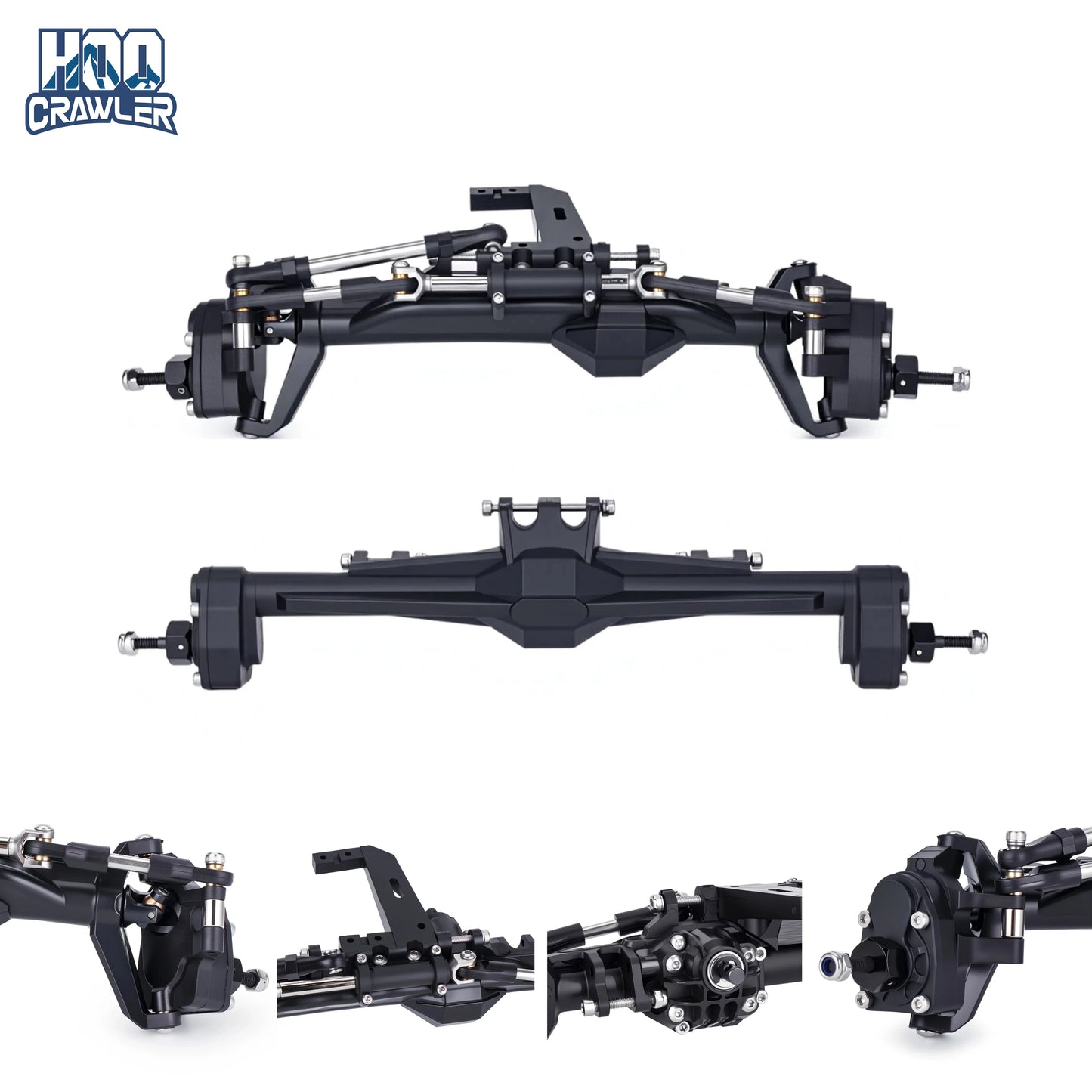 H10 Plastic Front Rear Complete Portal Axle Set 1/10 RC Crawler Vanquish