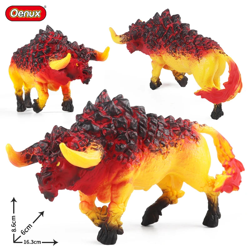Oenux Fantasy Animal PVC Figure Dragon Dinosaur Golem Turtle Bull Orangutan - EXPROTAS