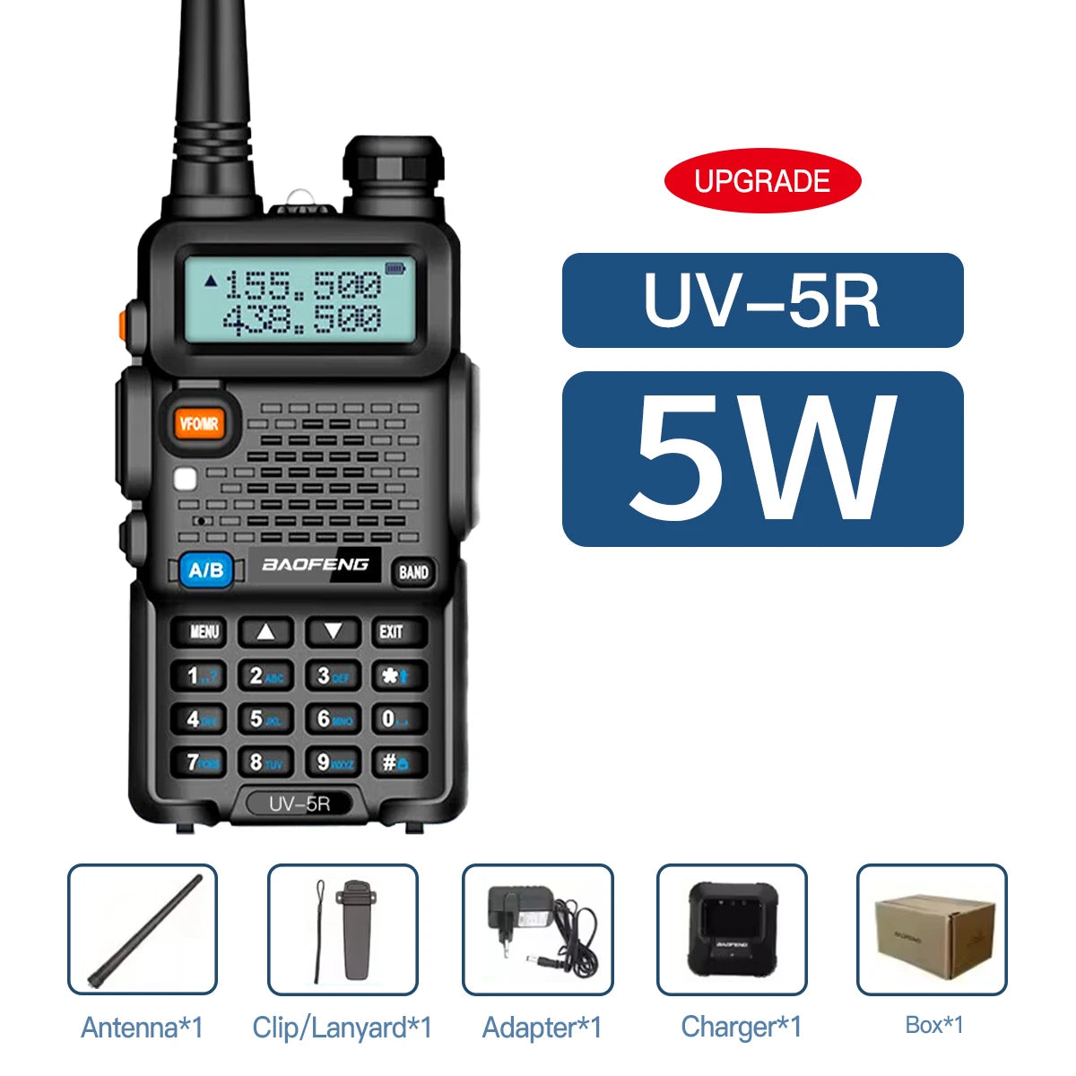 Baofeng Walkie Talkie UV5R 8W Dual Band Two-Way Radio 128CH VHF UHF